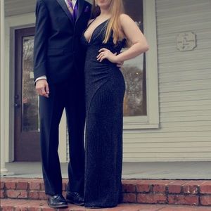 Black sparkle formal dress